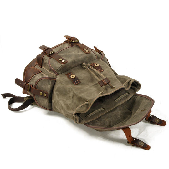 Atlas | Vintage Canvas Leather Hiking Backpack