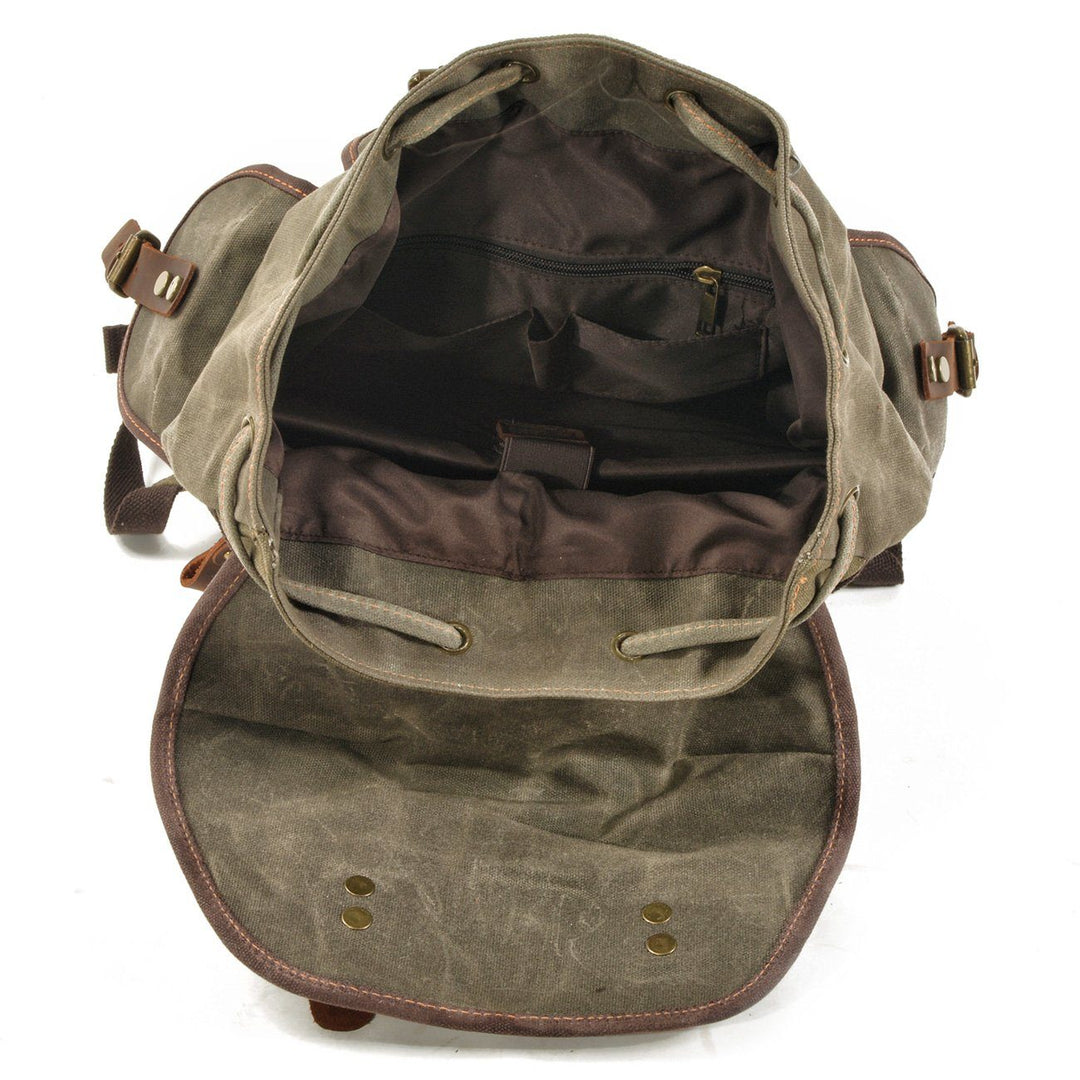 Atlas | Vintage Canvas Leather Hiking Backpack