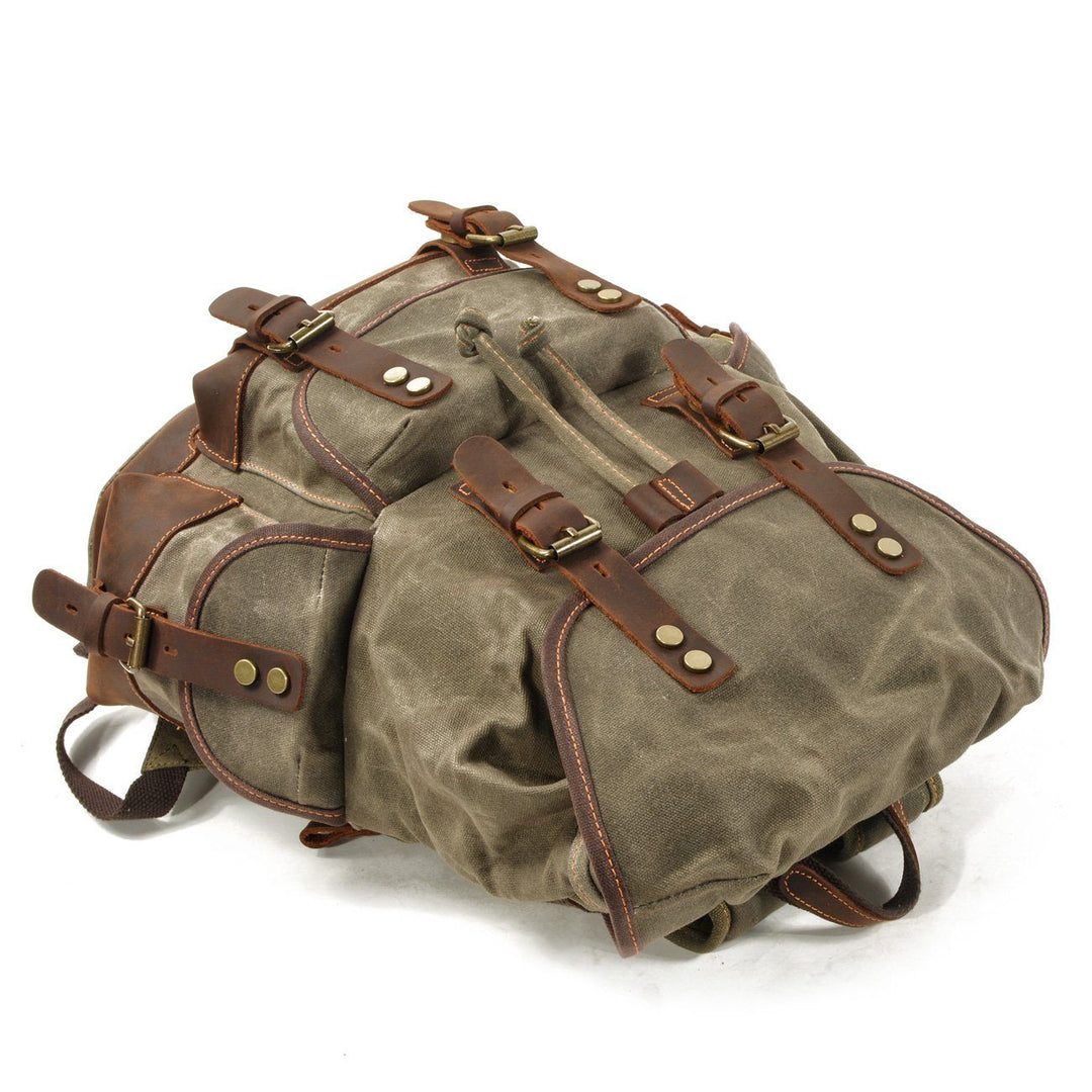 Atlas | Vintage Canvas Leather Hiking Backpack