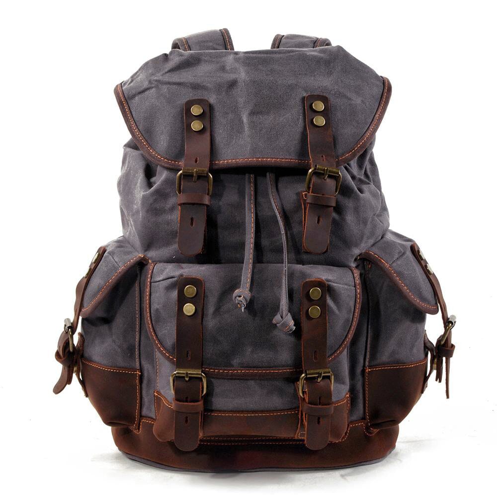 Atlas | Vintage Canvas Leather Hiking Backpack