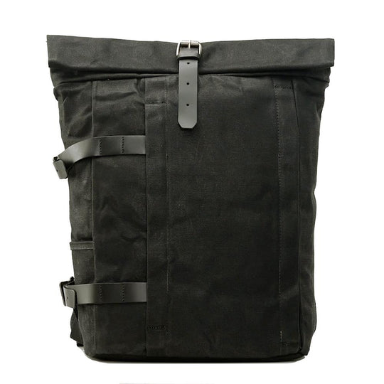 Vetra | Minimalist Waxed Canvas Rolltop Backpack