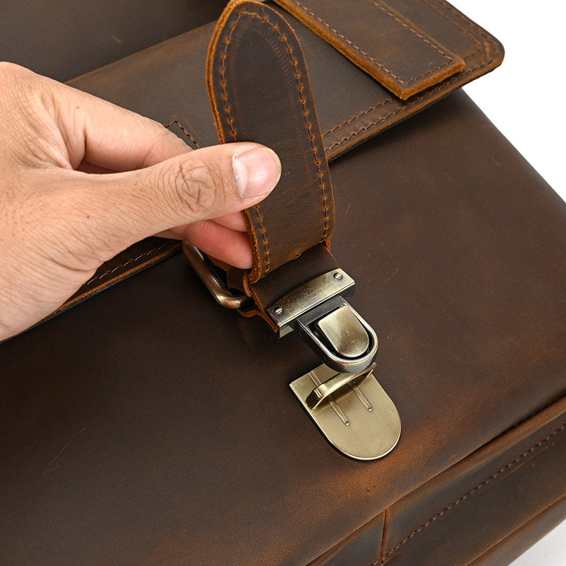 Rowan | Vintage Leather Backpack with Flap