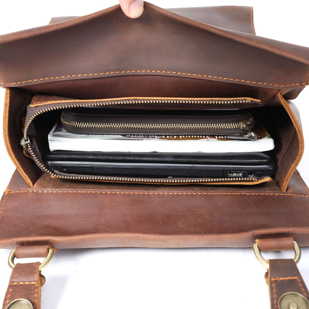 Alder | Vintage Leather Backpack with Flap