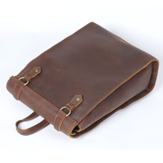 Alder | Vintage Leather Backpack with Flap