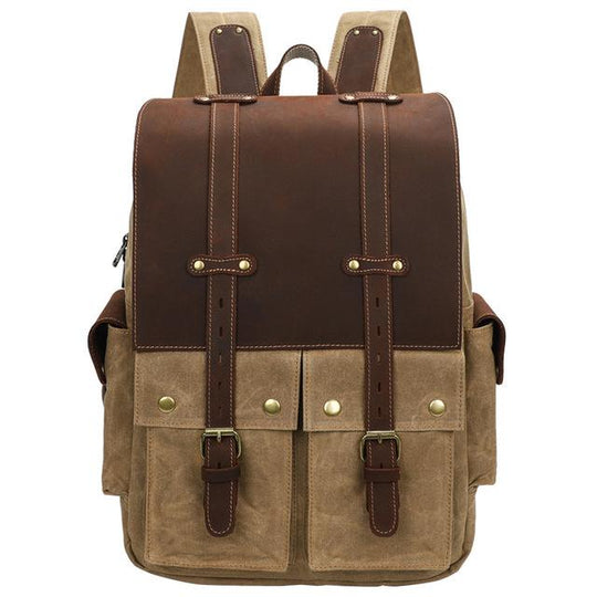 Arvid | Vintage Canvas and Leather Backpack
