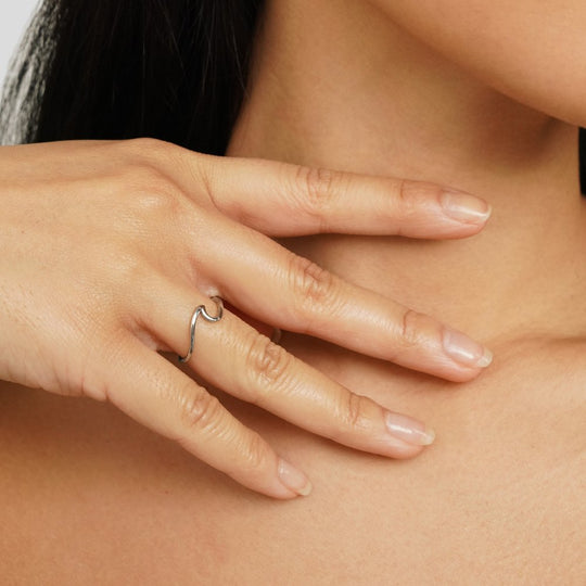 Silver Minimalist Open Ring