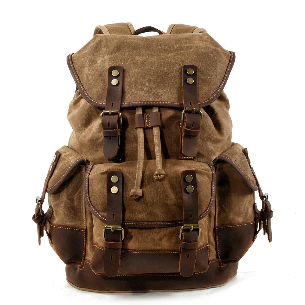 Atlas | Vintage Canvas Leather Hiking Backpack