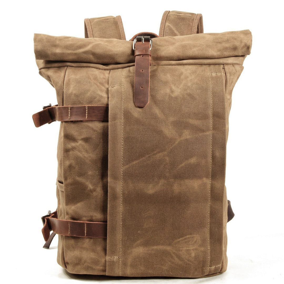 Vetra | Minimalist Waxed Canvas Rolltop Backpack