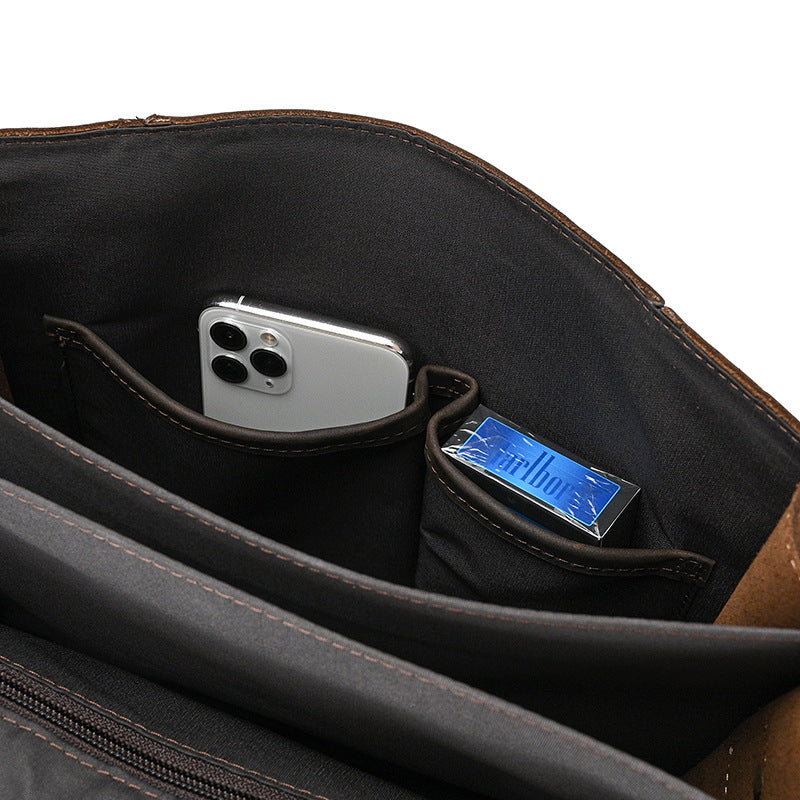 Eris | Vintage Leather Backpack with Removable Straps