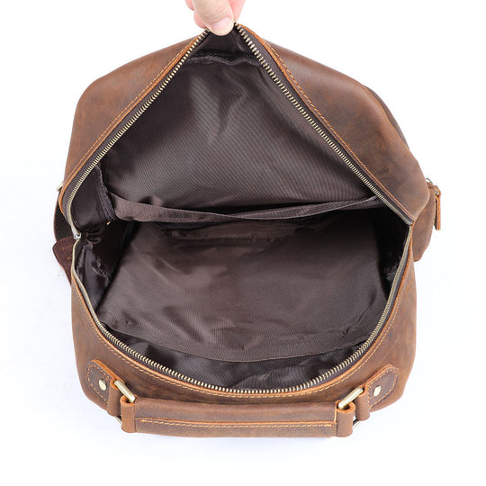 Navi | Vintage Leather Backpack with Zipper