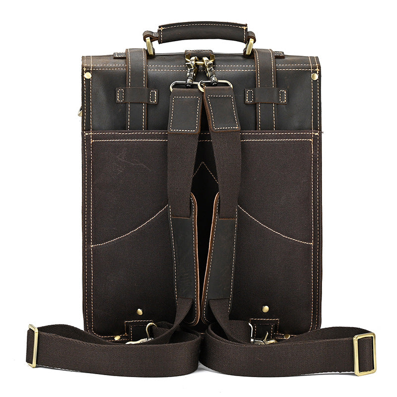 Eris | Vintage Leather Backpack with Removable Straps