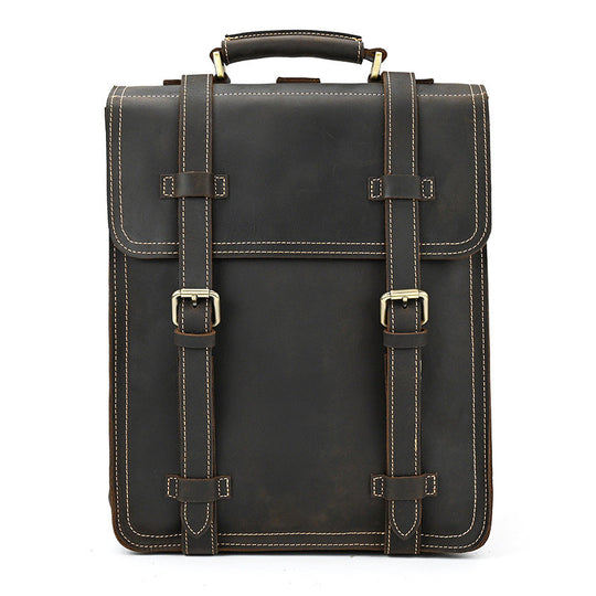 Eris | Vintage Leather Backpack with Removable Straps