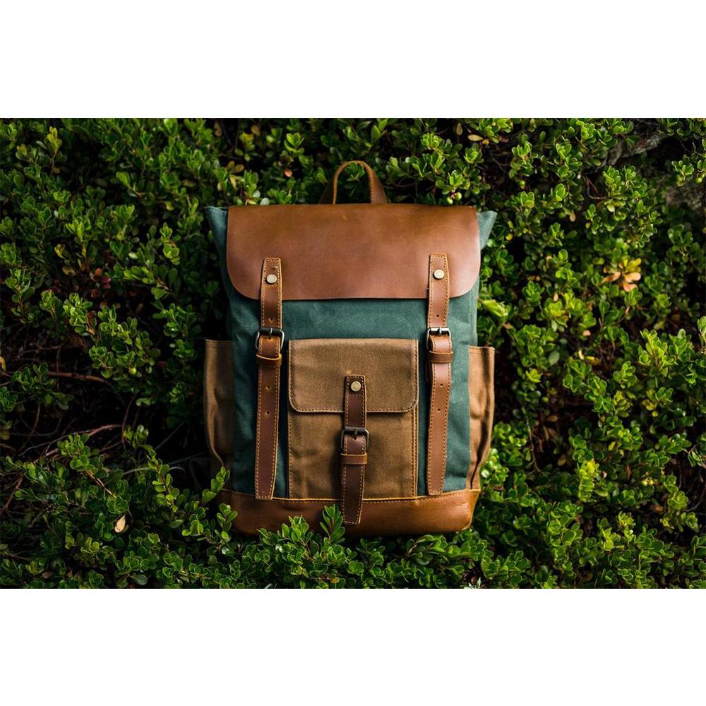 Maven | Vintage Canvas Leather Backpack