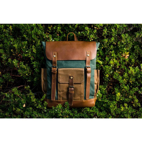 Maven | Vintage Canvas Leather Backpack
