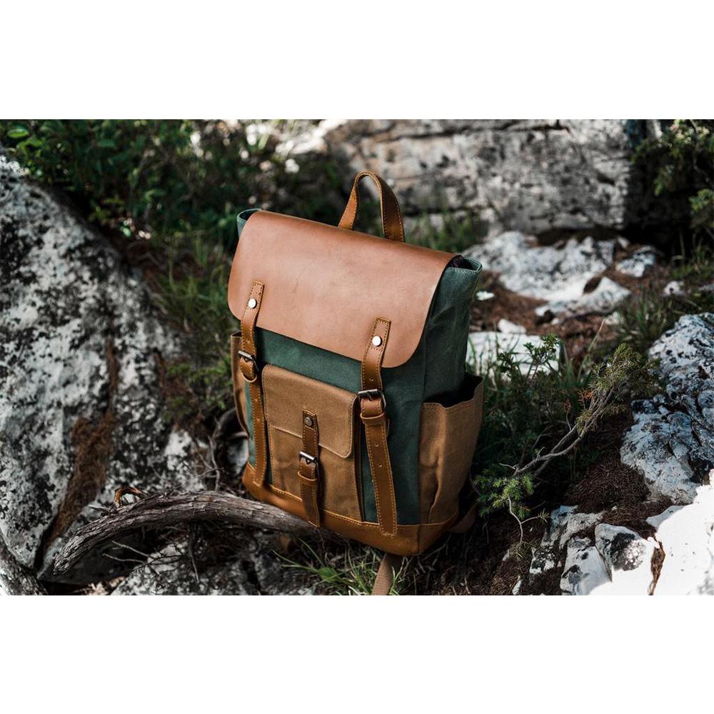 Maven | Vintage Canvas Leather Backpack