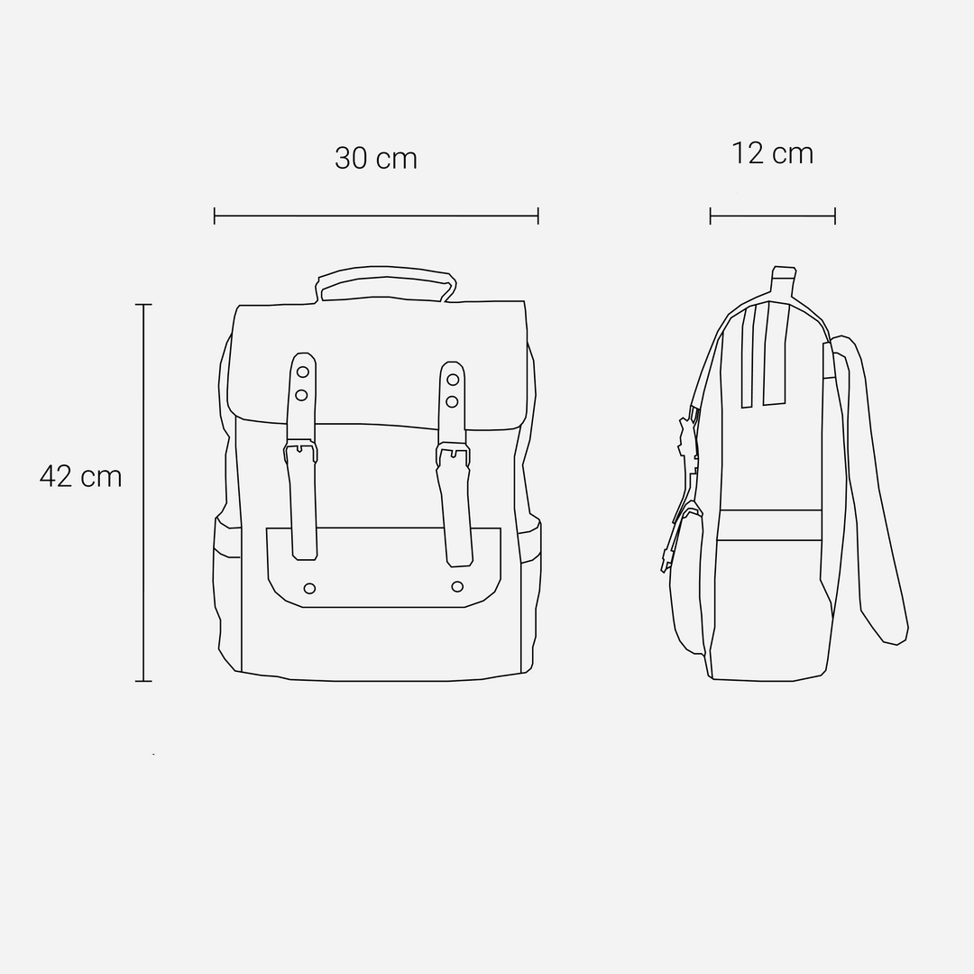 Asher | Vintage Canvas Leather Backpack