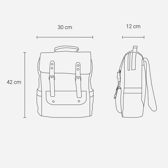 Asher | Vintage Canvas Leather Backpack
