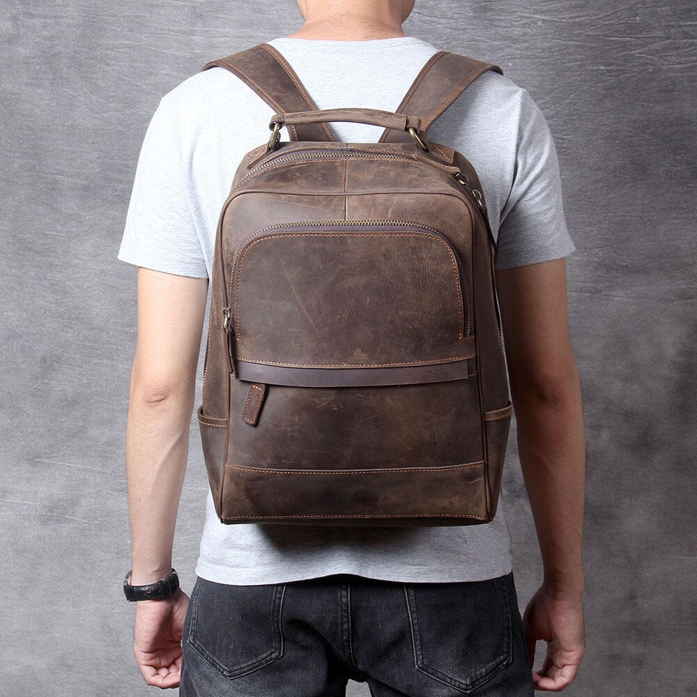 Callen | Elegant Leather Laptop Backpack