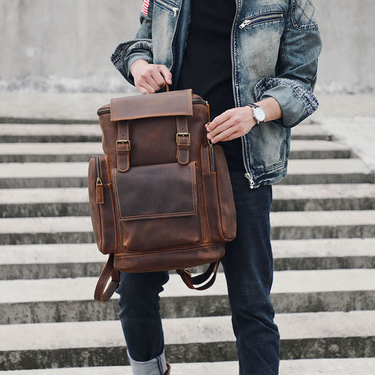 Rosvelle | Leather Laptop Backpack