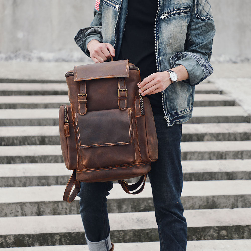 Rosvelle | Leather Laptop Backpack