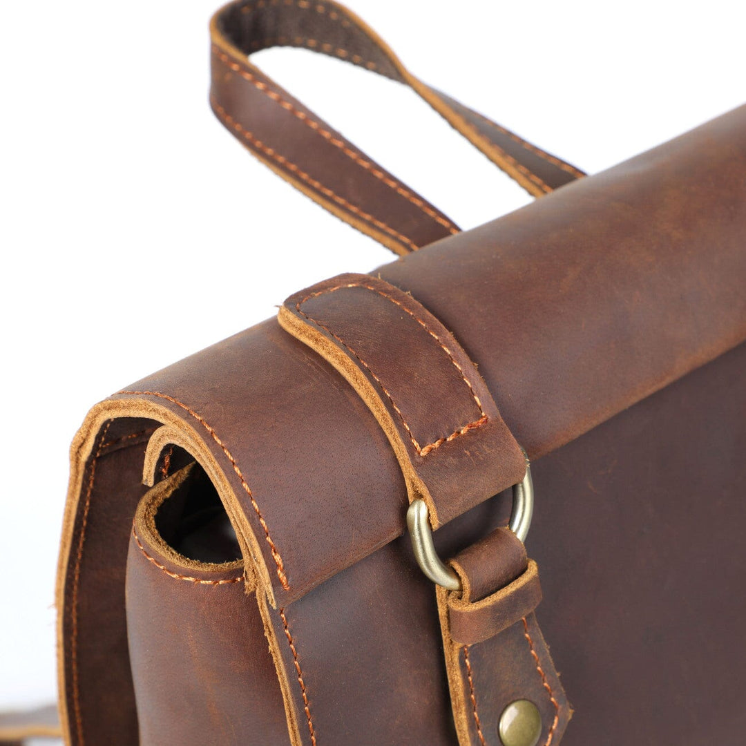 Alder | Vintage Leather Backpack with Flap