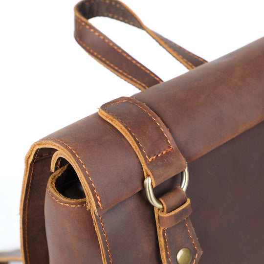 Alder | Vintage Leather Backpack with Flap