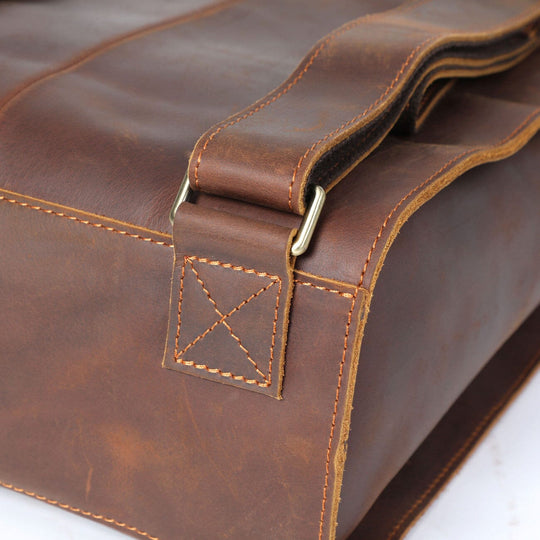 Alder | Vintage Leather Backpack with Flap