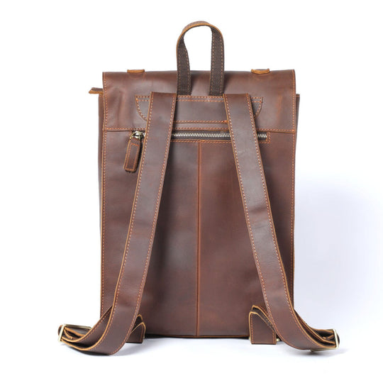 Alder | Vintage Leather Backpack with Flap