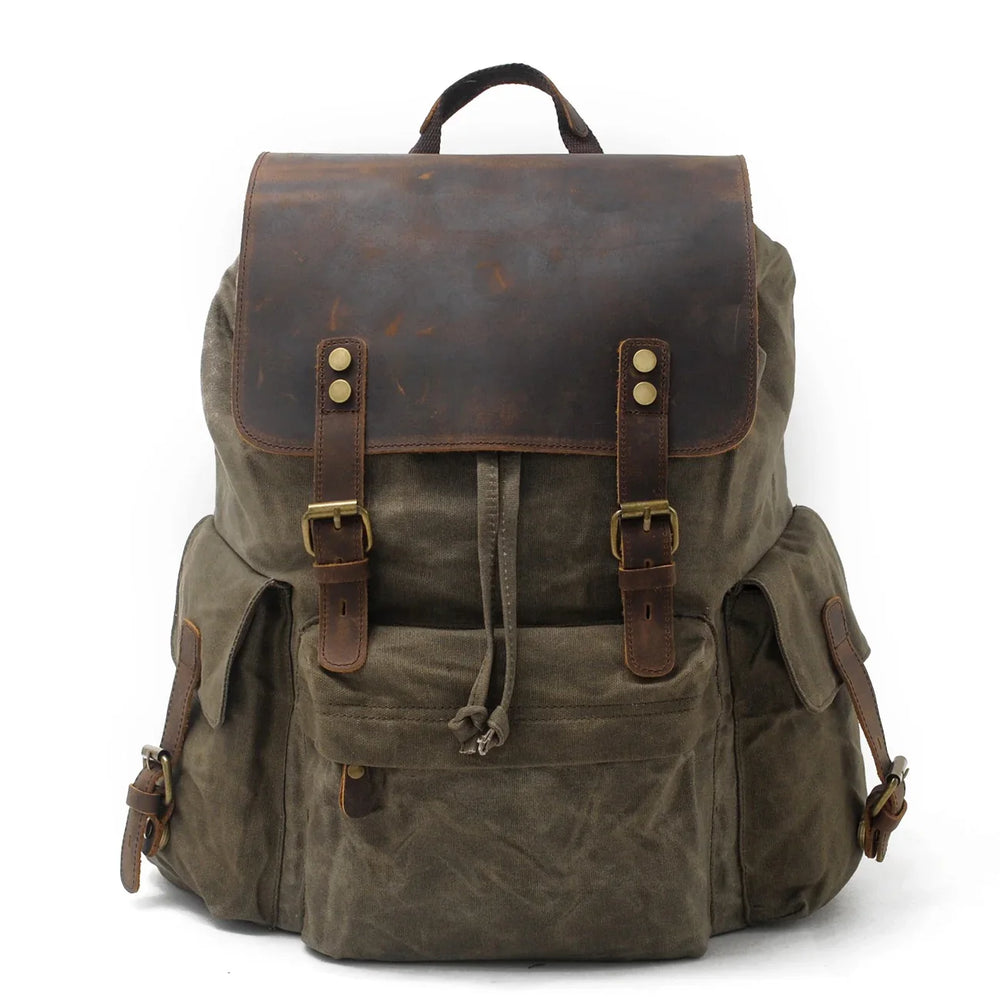 Arven | Vintage Waxed Canvas and Leather Hiking Backpack
