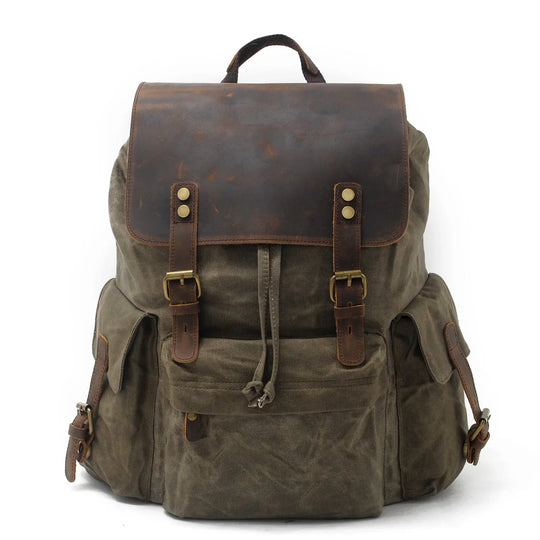 Arven | Vintage Waxed Canvas and Leather Hiking Backpack