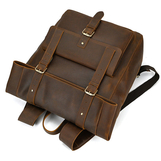Rowan | Vintage Leather Backpack with Flap