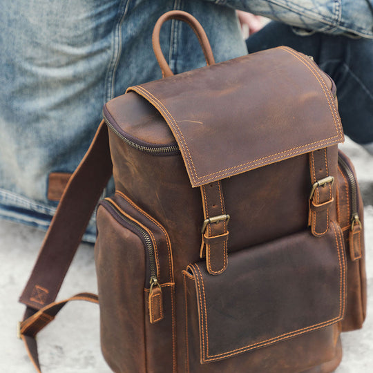 Rosvelle | Leather Laptop Backpack