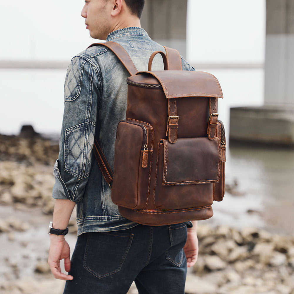 Rosvelle | Leather Laptop Backpack
