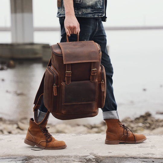 Rosvelle | Leather Laptop Backpack