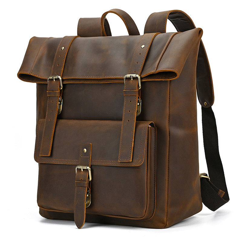 Rowan | Vintage Leather Backpack with Flap