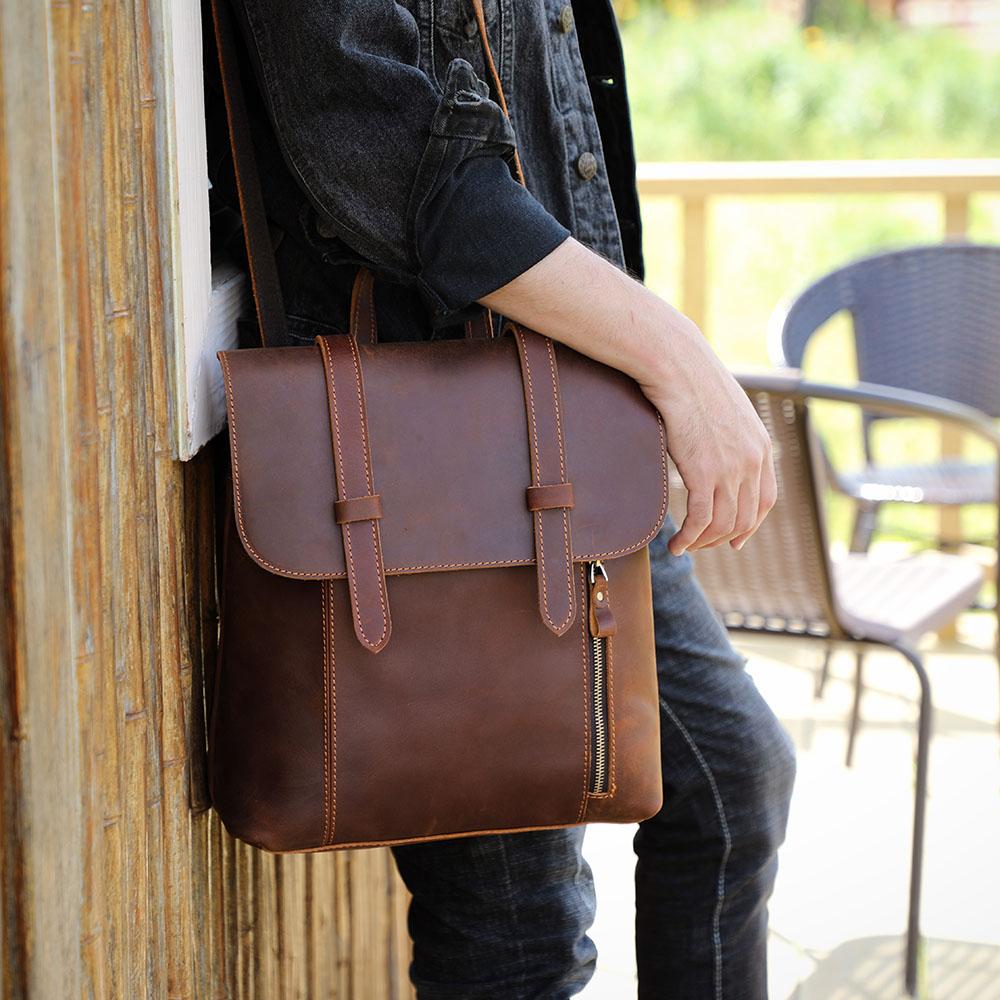 Mavi | Compact Leather Backpack