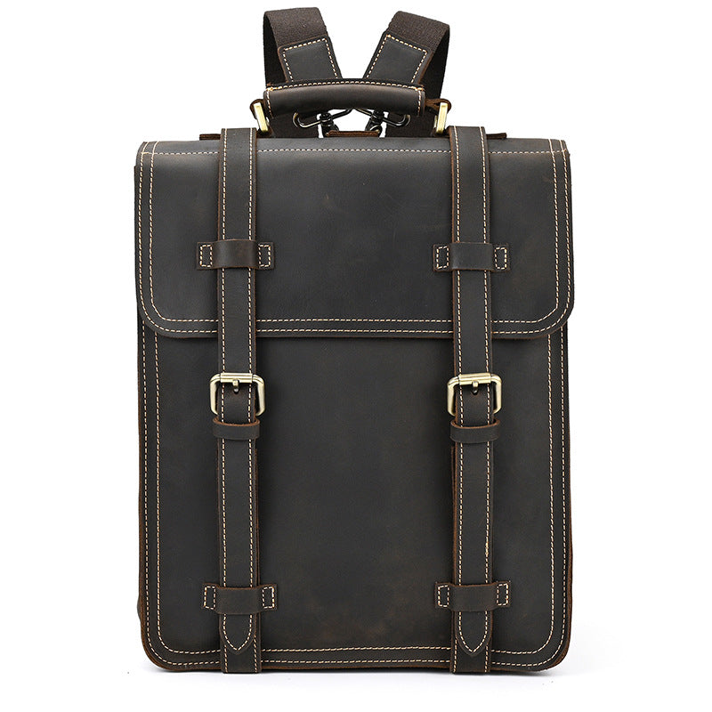 Eris | Vintage Leather Backpack with Removable Straps