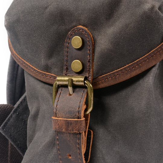 Ravn | Vintage Backpack Made of Waxed Canvas and Leather