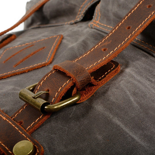 Elric | Vintage Waxed Canvas and Leather Backpack