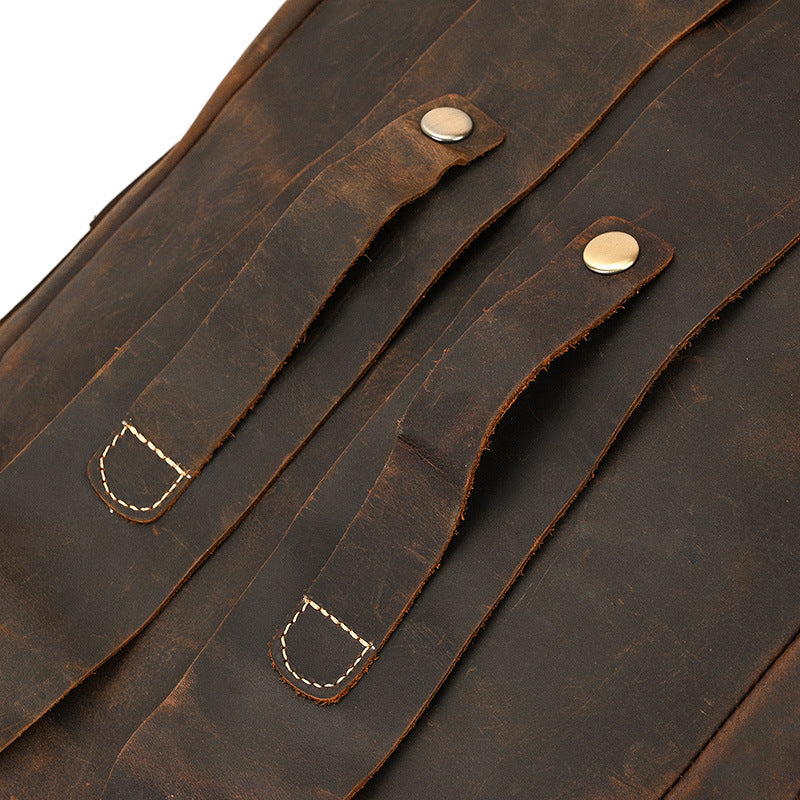 Mira | Vintage Leather Backpack with Drawstring Closure