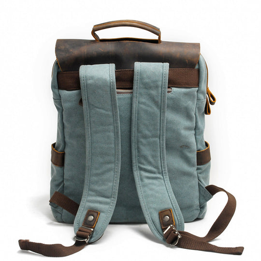 Asher | Vintage Canvas Leather Backpack