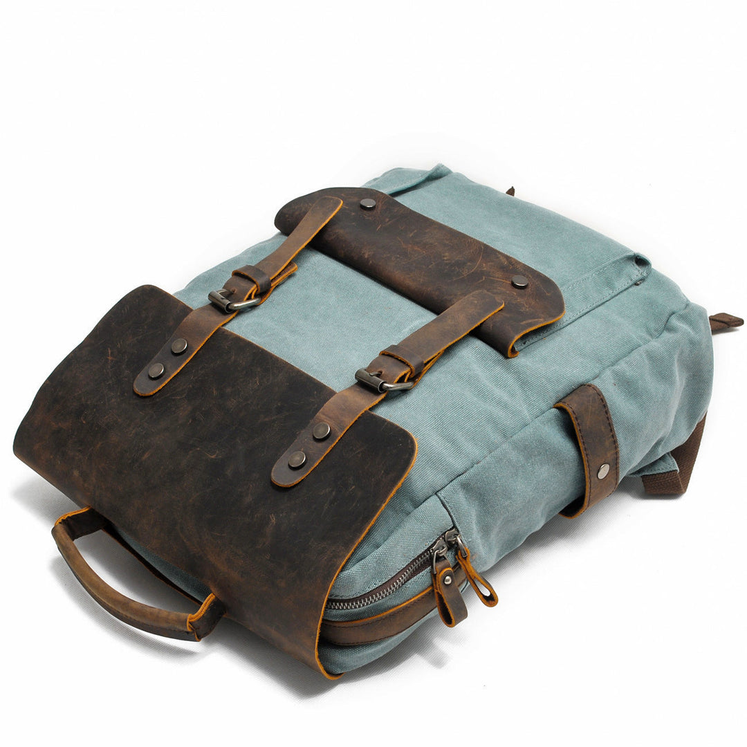 Asher | Vintage Canvas Leather Backpack