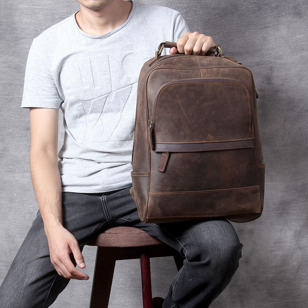 Callen | Elegant Leather Laptop Backpack