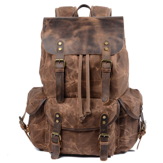 Ravn | Vintage Backpack Made of Waxed Canvas and Leather