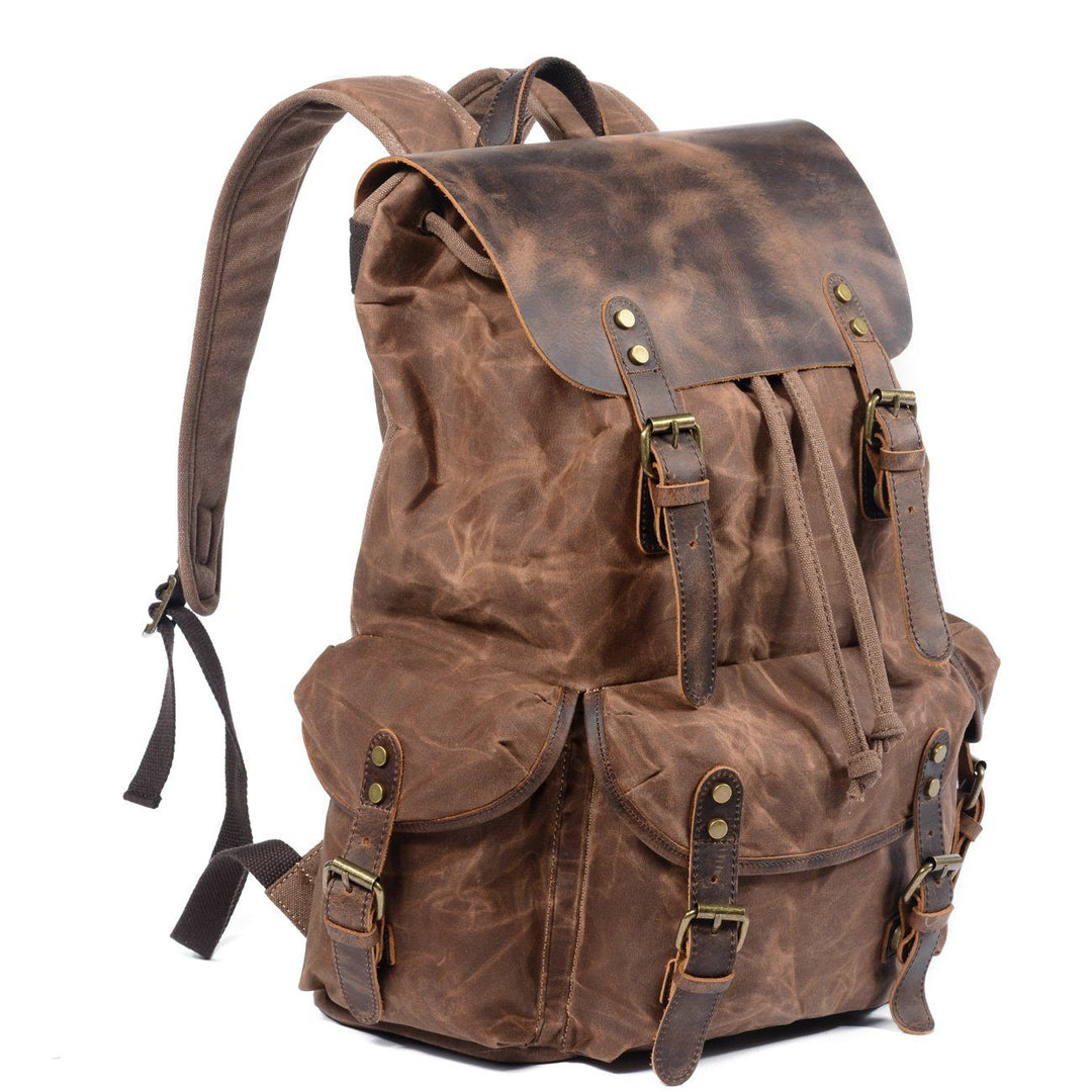 Ravn | Vintage Backpack Made of Waxed Canvas and Leather