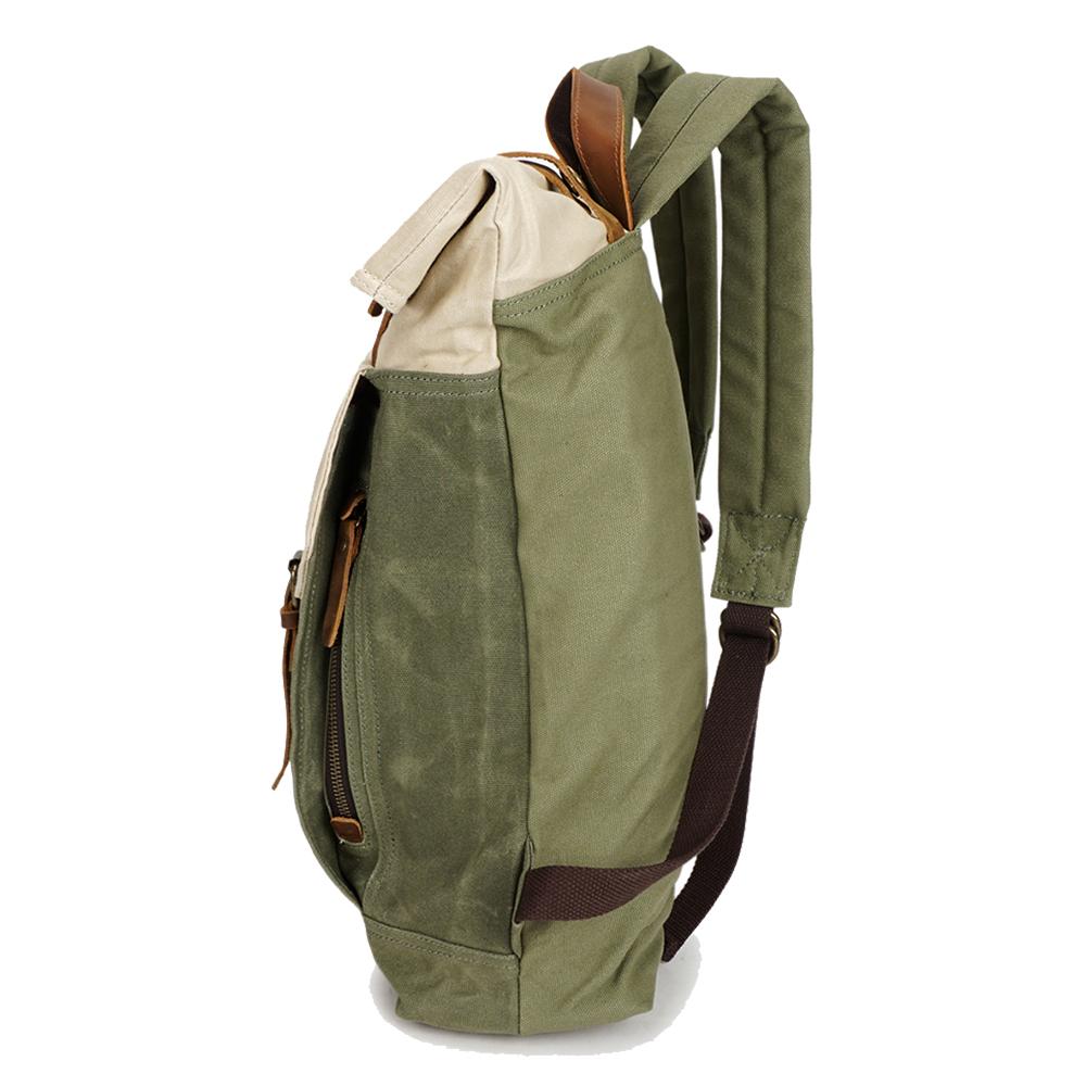 Arvik | Vintage Waxed Canvas Rolltop Backpack