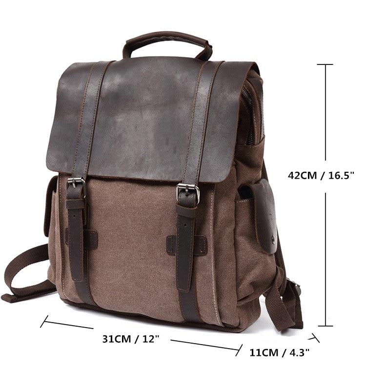 Novera | Vintage Canvas Leather Backpack