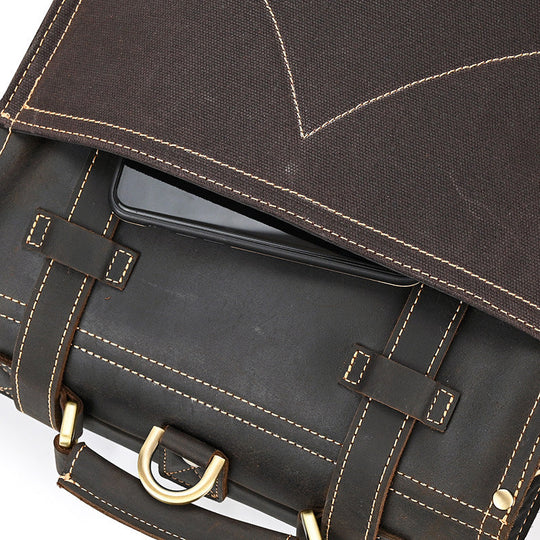 Eris | Vintage Leather Backpack with Removable Straps