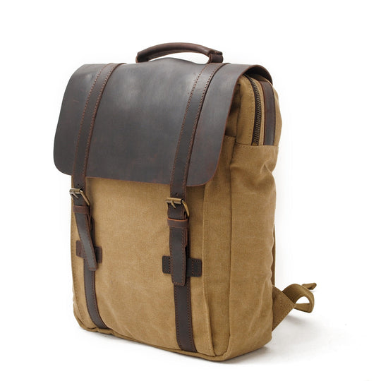 Fenric | Vintage Canvas and Leather Backpack
