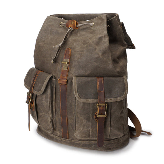 Edric | Vintage Canvas and Leather Backpack